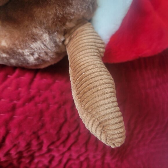 Chrisha Plush Christmas Stocking Moose Embroidered Merry Christmas 1988 - Picture 3 of 9